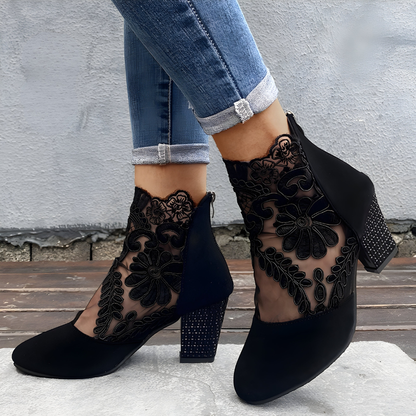 Federica | Botines de tacón con encaje
