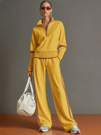 Conjunto Amara | Jersey Suave y Pantalón de Pierna Ancha
