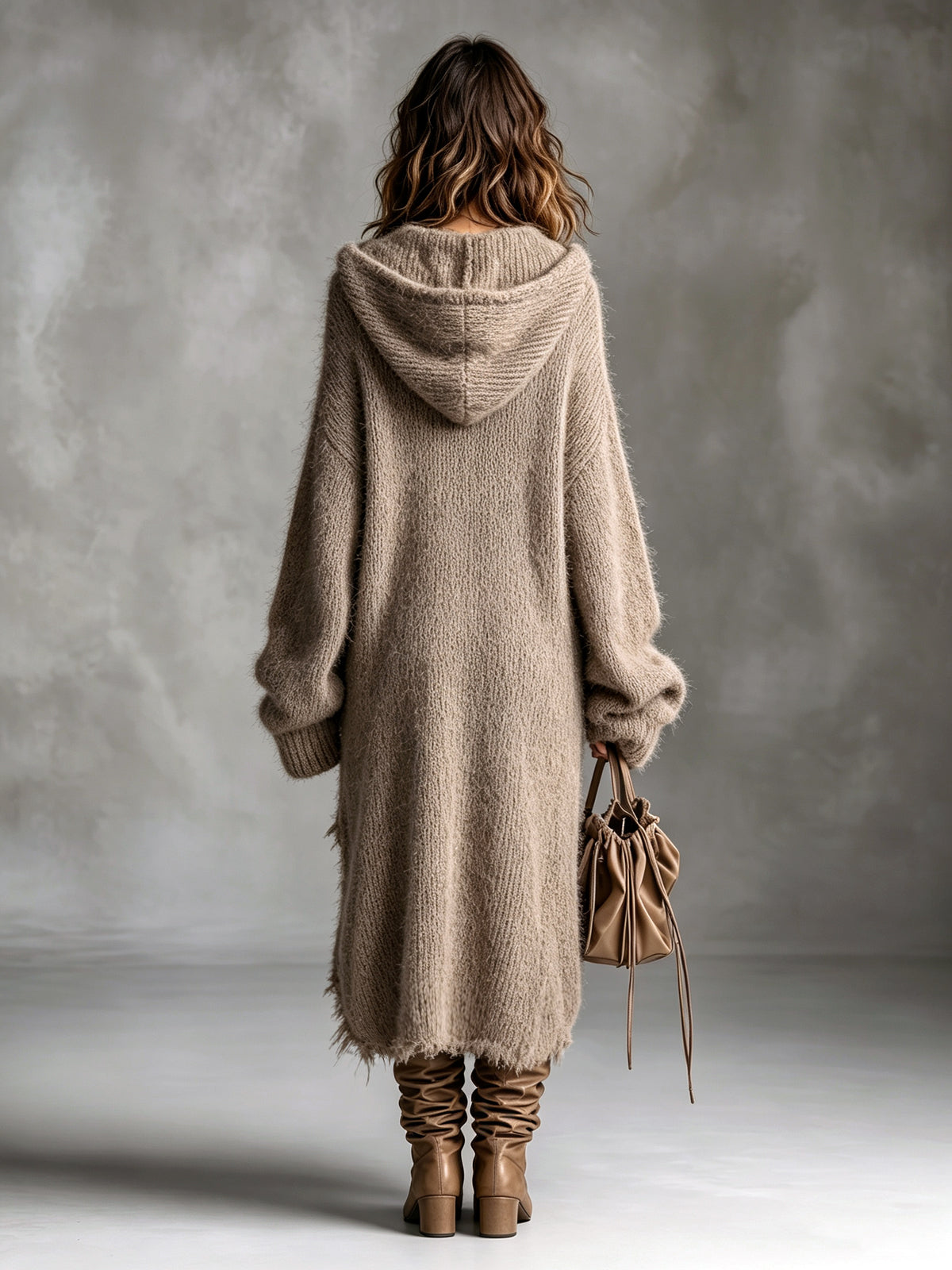 Vestido Melany | Vestido Midi de Punto con Capucha
