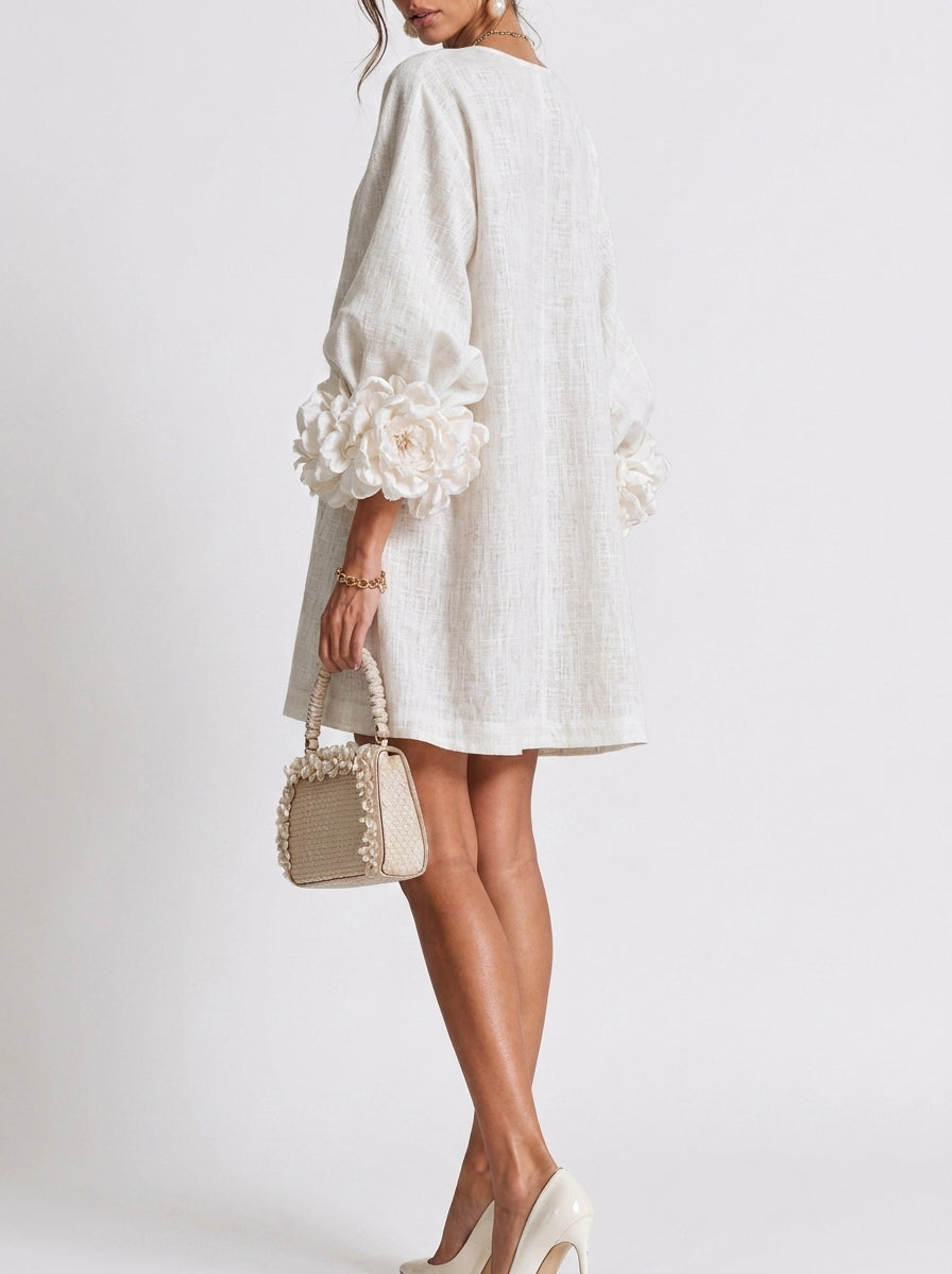 Cintia | Vestido de flores en relieve
