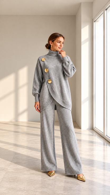 Noa | Conjunto de Punto con Cuello Alto