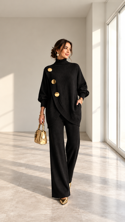Noa | Conjunto de Punto con Cuello Alto