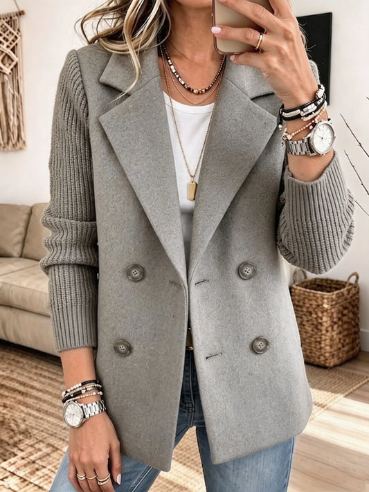 Blazer Emilia | Blazer Elegante con Mangas de Punto